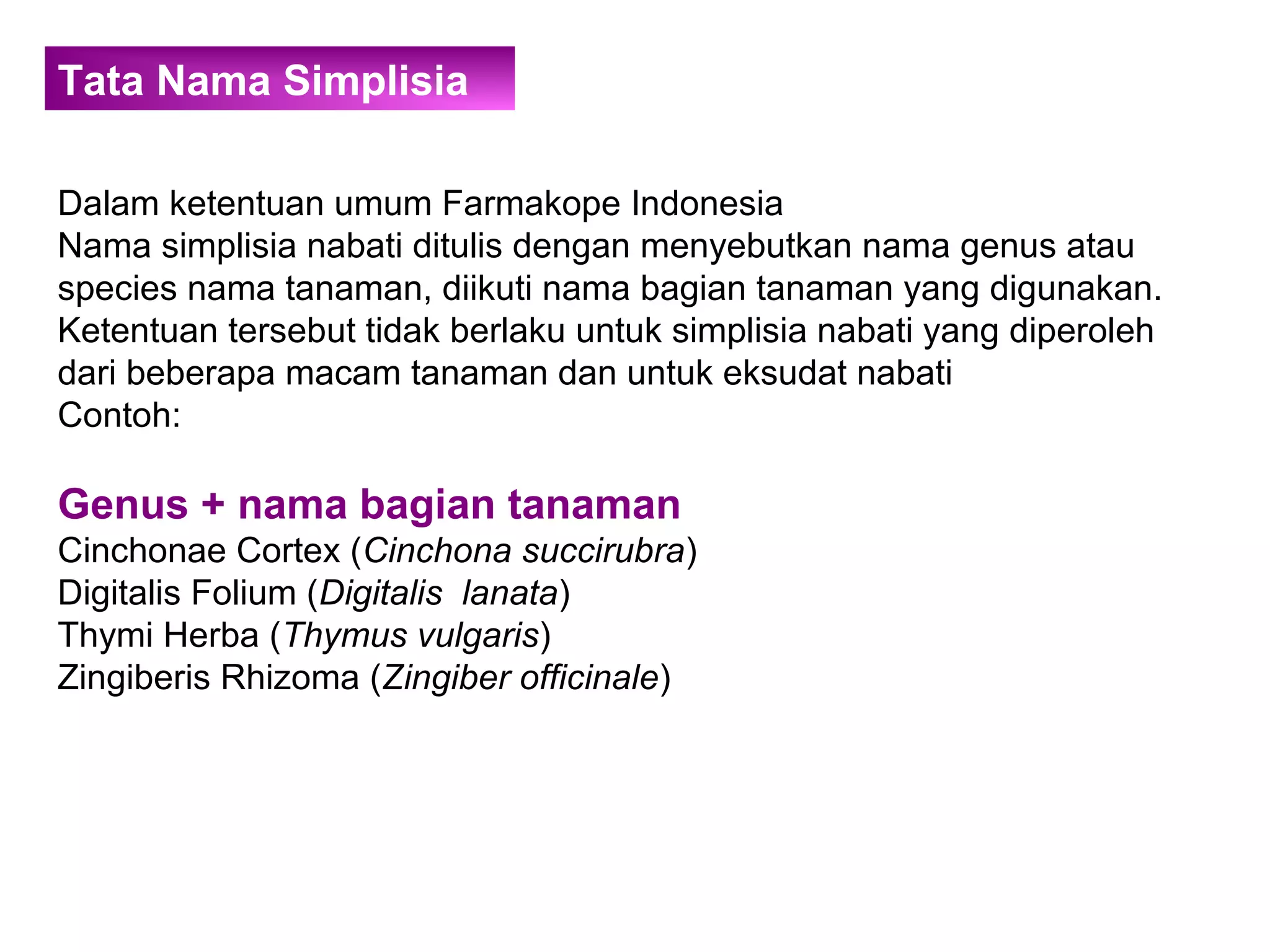 Farmakognosi | PPT