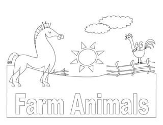 Farm Animals Coloring Book