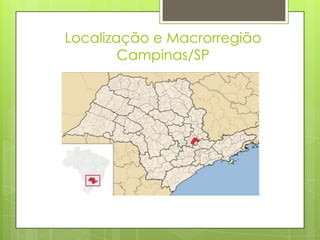 Localização e Macrorregião
        Campinas/SP
 