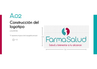 LOGOMETRÍA
“X” representa el grosor de la tipografía principal
= X
75X
33X
A.02
Construcción del
logotipo
 