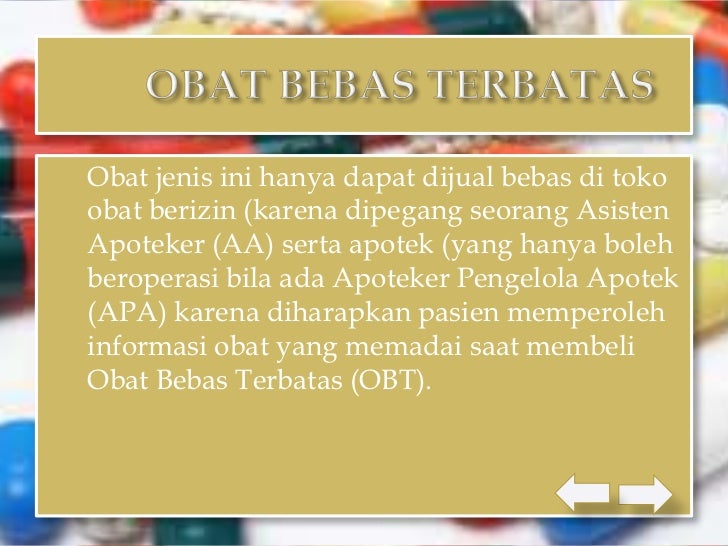 Obat Bebas Terbatas Obat Bebas Terbatas