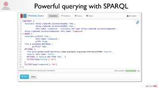 Powerful querying with SPARQL
 