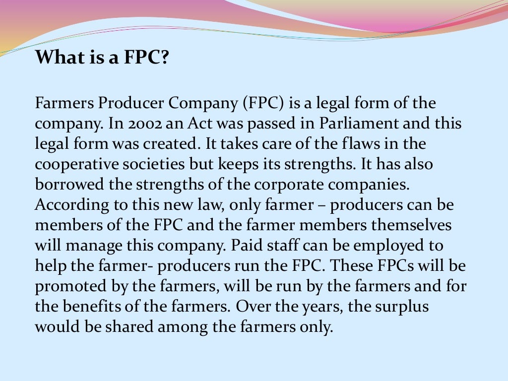 Farmer producer company