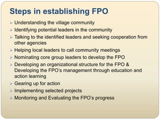 Farmer producer organization (fpo) | PPTX