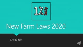 New Farm Laws 2020
Chirag Jain
 