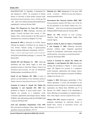 Farmers’ constraints in rice production in South-East Nigeria | PDF