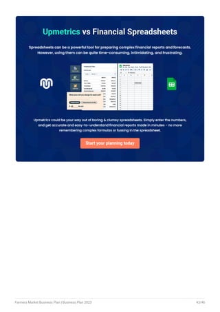 Farmers Market Business Plan | Business Plan 2023 43/46
 