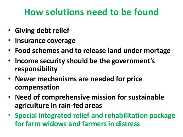 farmer suicides and agrarian distress Agrarian distress: farmer suicides and the collapse of cooperative credit institutions the incidence of farmers taking their own lives is higher in regions where cooperative banks are the weakest. farmer suicides and agrarian distress Agrarian distress: farmer suicides and the collapse of cooperative credit institutions the incidence of farmers taking their own lives is higher in regions where cooperative banks are the weakest.