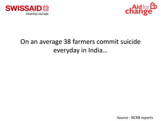 On an average 38 farmers commit suicide
everyday in India…

Source : NCRB reports

 