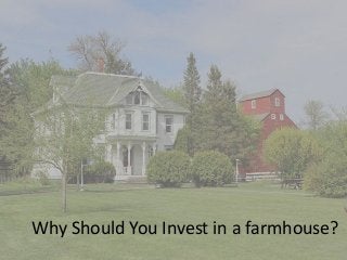 Why Should You Invest in a farmhouse?
 