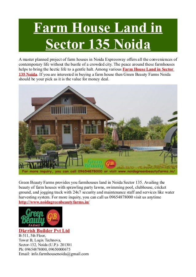 Farm House Land In Sector 135 Noida