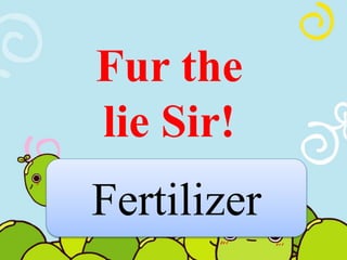 Fur the 
lie Sir! 
Fertilizer 
 