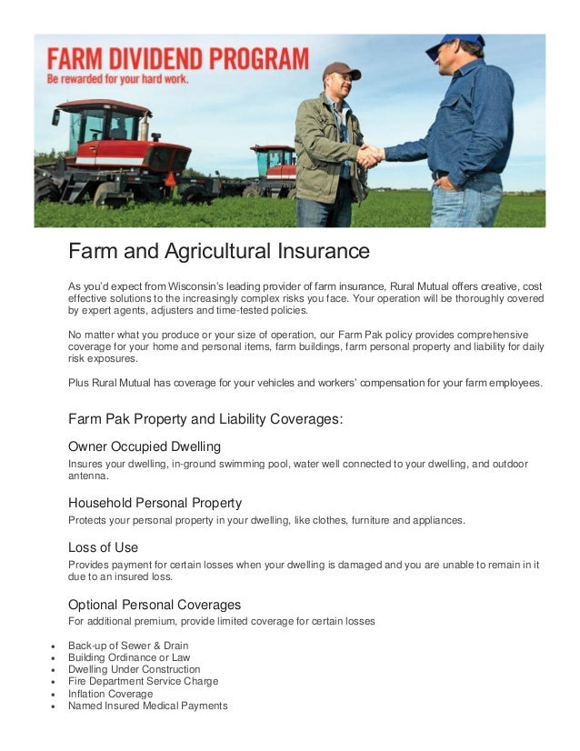 Farm insurance 53581 agriculture insurance richland center wi
