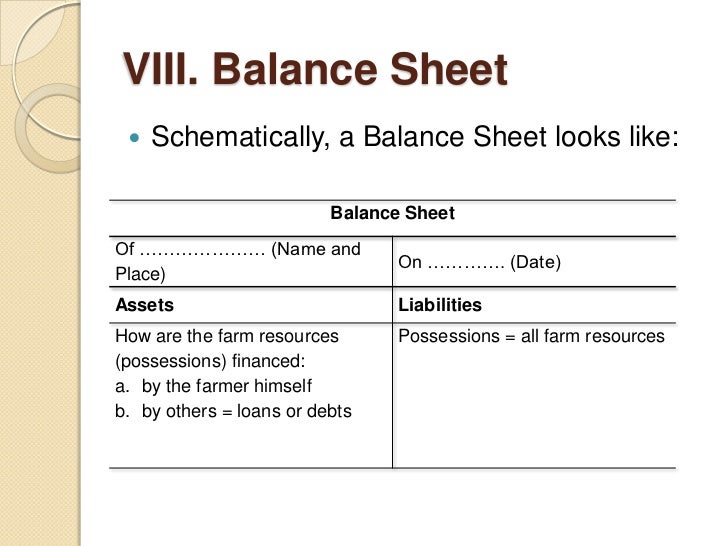 farm records and accounting agricultural balance sheet template