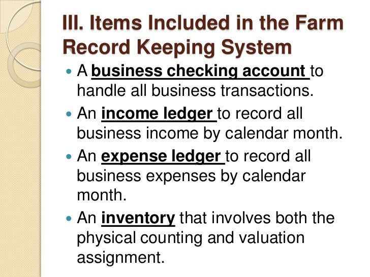 Farm records and accounting