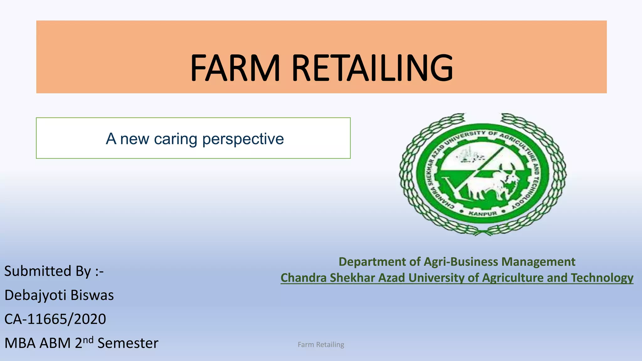 Farm Retailing/ Farm Gate Marketing | PPTX