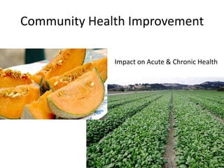 Community Health Improvement

              Impact on Acute & Chronic Health
 