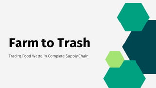 Farm to Trash
Tracing Food Waste in Complete Supply Chain
 