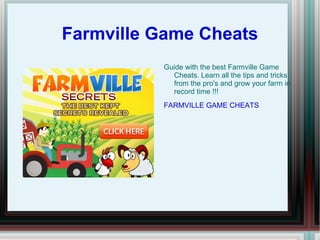 Farmville Game Cheats ,[object Object]