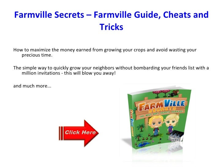 Farmville Secrets Facebook Farmville Guide Cheats