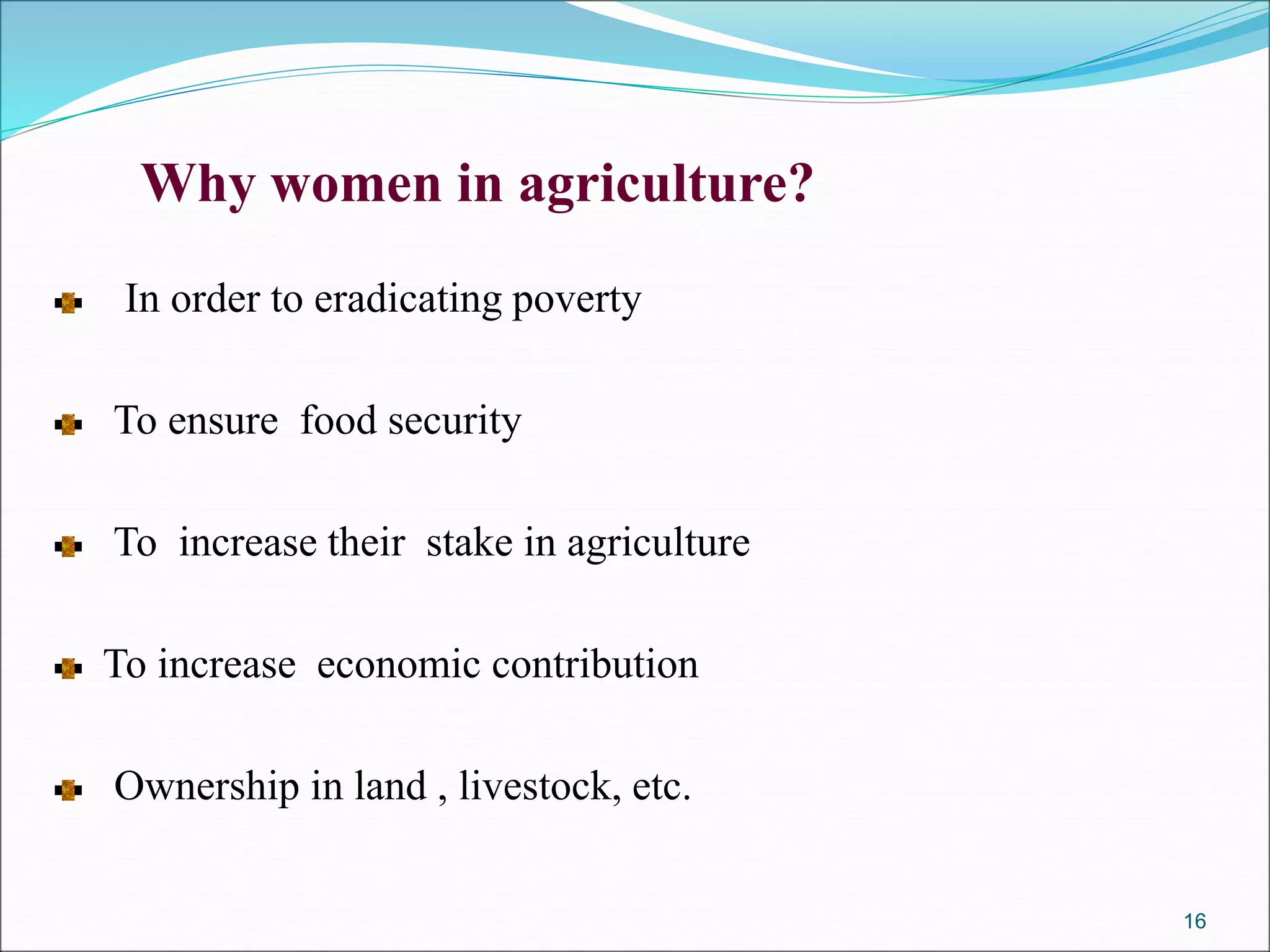 Role of farm women in Indian Agriculture | PPT