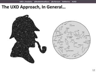 UXD v. Analytics   @BobbleHeadGuru   @crfarnum   #eMetrics   #UXD


The UXD Approach, In General…




                                                                            12
 