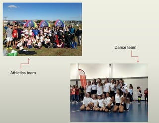 Athletics team
Dance team