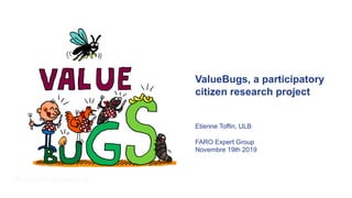 Etienne Toffin, ULB
FARO Expert Group
Novembre 19th 2019
ValueBugs, a participatory
citizen research project
 