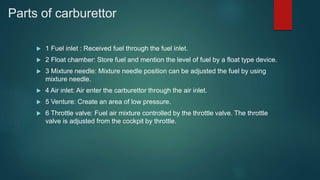 AIRCRAFT CARBURETTOR SYSTEM | PPTX