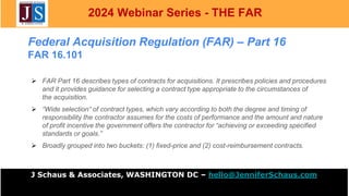2024: The FAR, Federal Acquisition Regulations - Part 16 | PPTX