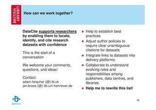 Dataset Citation And Identification