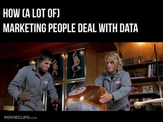 how (a lot of)  
marketing people deal with data
 