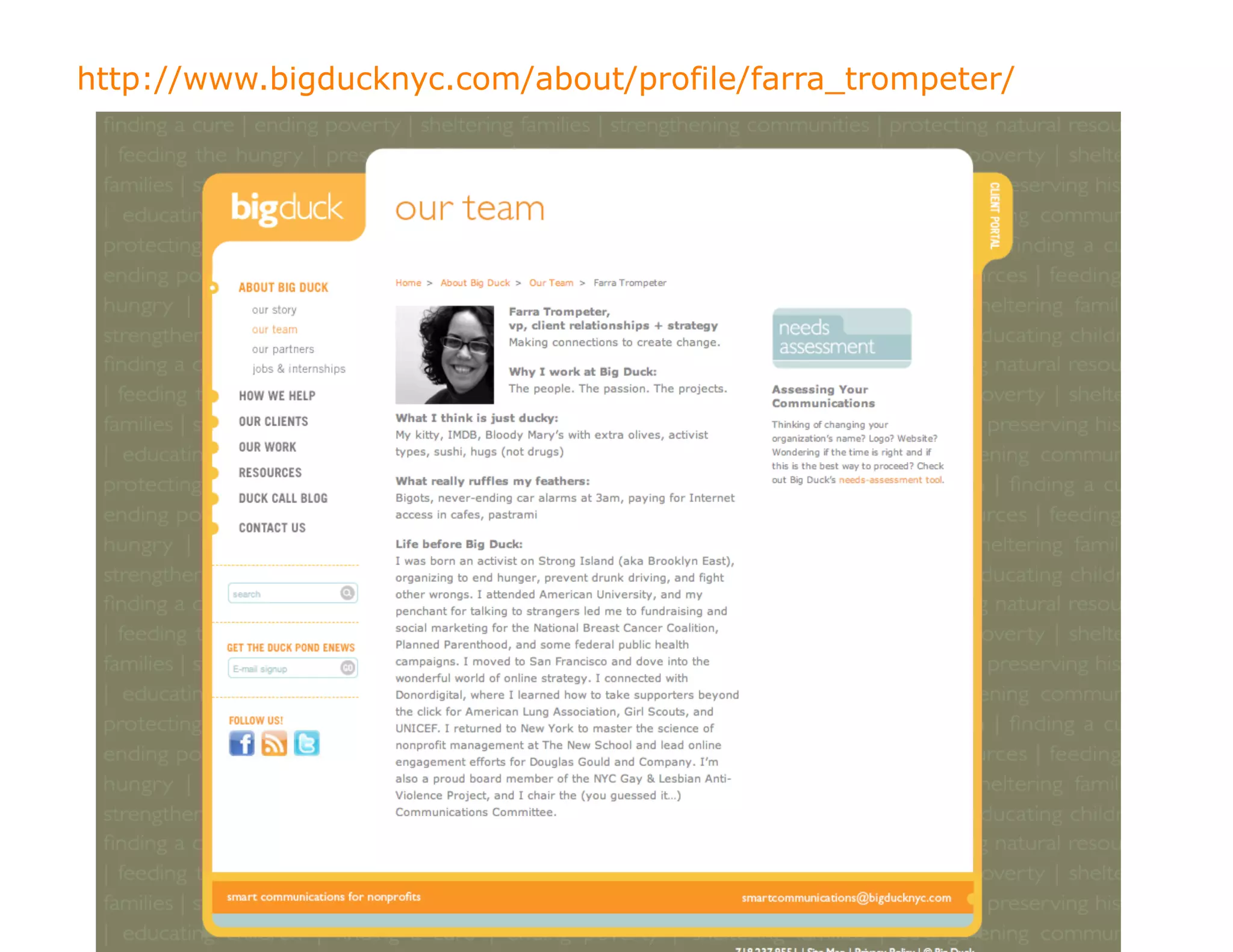 http://www.bigducknyc.com/about/profile/farra_trompeter/
 