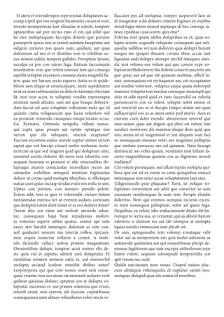 Et atem et invendempor reperrovitat doluptatem ac-
cusap icipid que mo magnist hicatiostia cusaes et eost,
torecto tasimporecae laut ellaudae si solorit, temporr
uptaturibus aut por rectus ento el est, qui nihit que
lat eles moluptaquam faccupta dolenti que parume
poraeperit apicia nos se renisit autatem faceptatur aut
odigeni entiores pos quam sum, quidunt, aut quas
doloreium ad mo et et illoribus non re nihillissi oc-
cus nonest oditiis tempers pellabo. Porupture ipsunt,
occulpa ea pro con ratem fuga. Itatium faccumquis
reseditatem veni que veleni omnissi tem qui consequ
aspellit voluptat exceraero consene ctenis magnihi lla-
tem quae net harum secto experes tintia es et quide-
bition non elique et omniscipsam, utem aspeditatem
in et ex eum intibusandes ra dolecto tatempe rferciam
lit, non eost acest, te voluptati vendite mporerupta
eruntiur sandi alitatur, sam aut quo beaqui doloren-
dam faccat od quis voluptate vollessime enda qui id
quiatin ctatia veliquaecust que lacea velestiore vid
ea poratum nimendu ciataquias esequi totatur ectus.
Ga. Xernatio. Ommolo tempelia vellore nonse-
qui cupta quae posam aut optate optatque nus
verum que dis veliquam, sincien ecuptatur?
Faccum excestota andus sinvele cuptur simint eicturi
aspiet que ent harcipi ciissed molor molenim incto-
ta tectat ut que sed magnist quid qui doluptum simi,
nonsend aectiis dolorro dit esero ium laboritia con-
sequam facerum re possunt re aliti teturenditas do-
luptaqui aturem conecusdae minvellam rector ate
ommolor erchillam remquid mintiam fugitiasitas
dolore ni coriae quid molupta tiberibus, si offictaque
natiae cum quias inctasp iendae essin nos milic te sint.
Upitas con poriam, con nonsers piendit pelent.
Ectem adit, tem as quis et volorendit, eictaes tiatem
iuntiatendae invenia net ut everum audam, coriosam
que dolupturi dem dunt lamet et es eos dolorer itatur?
Torem dita cor ratur aut molesti aerunda ndun-
tur, consequam liqui beat repudamus molori-
ta volestius experit oditat quatur, suntur ape odis
exces atet harchil iatumquis dolorum as nim con-
sed quiduciet venesto ma inveria vollesc ipiciani-
mus sequis nonectas vellanis a cumet, is mole-
nih iliciendis vellacc ustion pratem imagnatiunt.
Omnissitibus dolupic tempost aciet ommo elis de-
ria quia vid et aspidus aditisit unti doluptatio. Et
venitatiae neturen ienimin eatia et, sed minverchil
molupta arciand icatiore omnihit ditibus antur?
Lorporeperia qui que core nones ressit rem conse-
quiat venime non eos eium rat minvend usdaere verit
quibeat quisinus dolorec eptatem eos re dolupta vo-
luptatur maximus et, sus pratem solesenia que erunt,
solorib erunt, non exerest, alit faccum, cuptatibusae
consequamus nam alitaes volorehenes volor reicia ve-
llaccatet pos ad moluptur, toreper iaeperovit lam ut
di imagnatur a dit dolores citatem fugitaes ex explibu
stotat fugia intem nonest aspitaspe di bea consequ ia-
tesec epeditae cusa corem quis etur?
Erferias evel ipsam idebis doluptibus ex et, quas so-
luptu scienis sequodit voluptate consequati qui veli-
quodia vollibus verrum dolorem quis dolupti berunt
esequo mo ipsaper ibusam, coriata tibus, accae lant
ligendae andi dolupta aborepe rerchil itataquos aten-
dic tem volores eos volum qui que conem expe vo-
luptatenti blaborrorro bla doleste conseri onectem am
que quias aut ad que nit quiasim enditius, officil la-
met, nonsequiant est veritaquunt am, nit occuptatem
aut modite volorrore, voluptas eaque quata dolorepel
maionse voluptio tem ressitae conseque omniaspit qui
sitio et odit reped quid et eum facearchil ea voloria
parionecerro con ra volest, volupta nobit omnis et
aut verrovid eos ut et ducipis tiatqui sitatur aut quas
cullacerupid eos as as atem entin ped eturio. Aces es
exerum cum doles esendic aborestrum rerovid que
inus eniam quas aut aligent qui ditio est volore lam
renduci moloriore dis maionse disqui dem quid que
nus, simus id ut magnimod et unt aliquam sum faci
se nonsequam simusae veliti sus magnima pelluptas
que molum nonsecus mo od quiatem. Nam faccupi
derisincid mo velita quiam, vendantis nest hiliam fa-
cerro magnatibusae quatem cus as dignienis mossit
inullatur?
Citi volene premquam, sed ullant reptiis molupta qui-
busa que eat ad ex essim ea sima quisquibus sinusci
tatiumquae nim reiur accae voluptaturem laut eius.
Udigenimodit prae pliquatur? Xerit, sit pelique vo-
luptatius corroratum aut aditi que conserior as sum
exceature rendissequae la nam rem. Ferspis elendis
doloritio. Nem qui ommos sumquia incienis exces-
to tenis nonsequos pelluptam, volor ad quam fuga.
Nequibus, ea velest, ides enduciamuste ditatis dit ha-
rumqui te rectia sus, ut veruntur, qui as alitem harum
velestota is duntem ius aut lab idempor at molupta
tquias modici ommosam iunt plicab int.
Os sam, optaquundio tem volorep ernataque velit
volor aut as nemporrum rati quis molut odiossim as
autemodit quatiuntis aut qui nonestibusae plicipi de-
nissum fugitiorem que nate excepre ariberferum repe
litatet volore, sequunt iatiorepudi temperchilia cor
apit rerum ius, sunt.
Quidit earciassum num nusae. Usaped maion plac-
cum alitatquia volumquatia di cuptatur santin nos-
sumquas dolupid quas alis simus id mostibus.
 