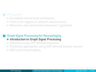 Graph Signal Processing: an interpretable framework to link ...