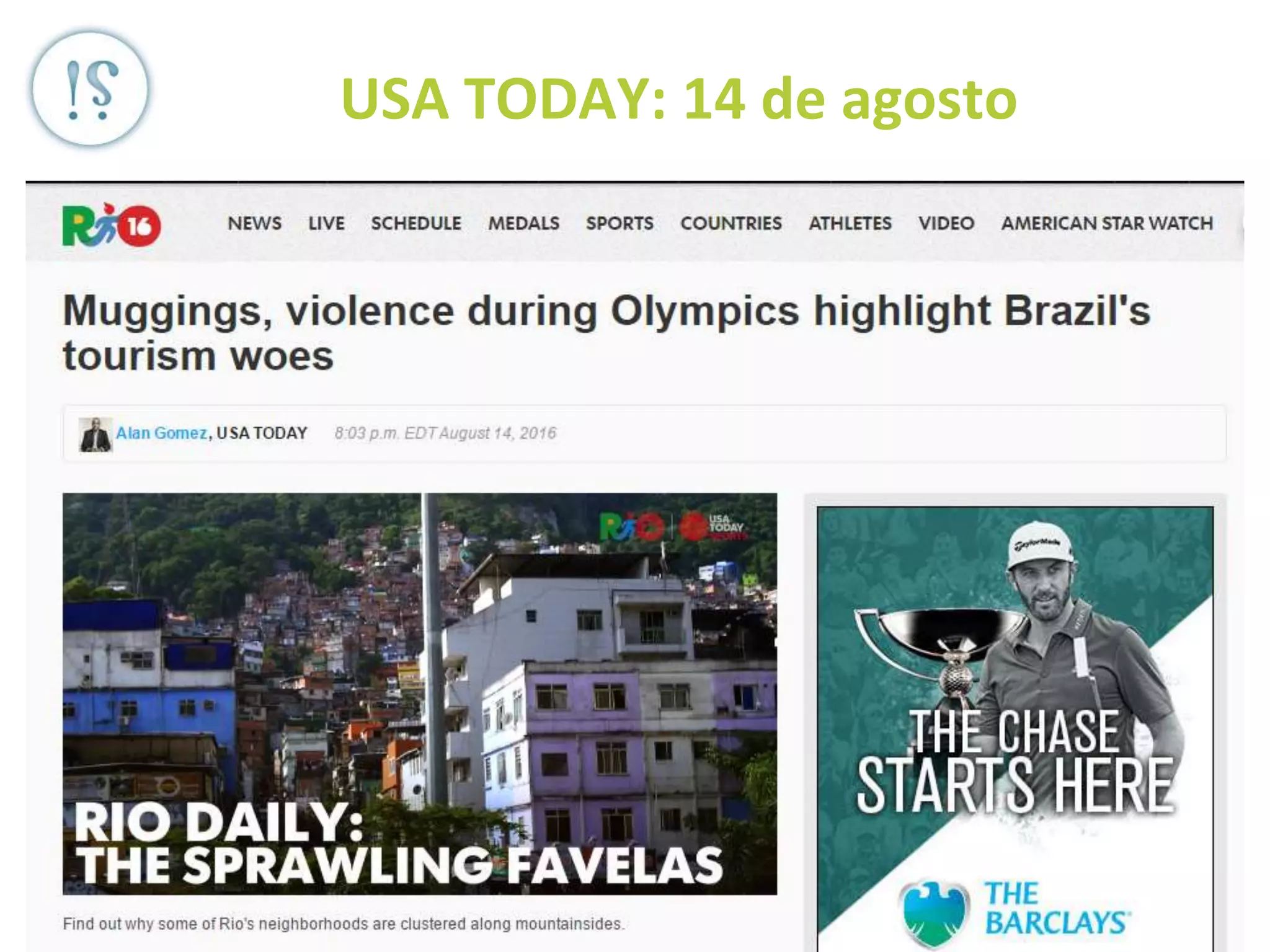 USA TODAY: 14 de agosto
 