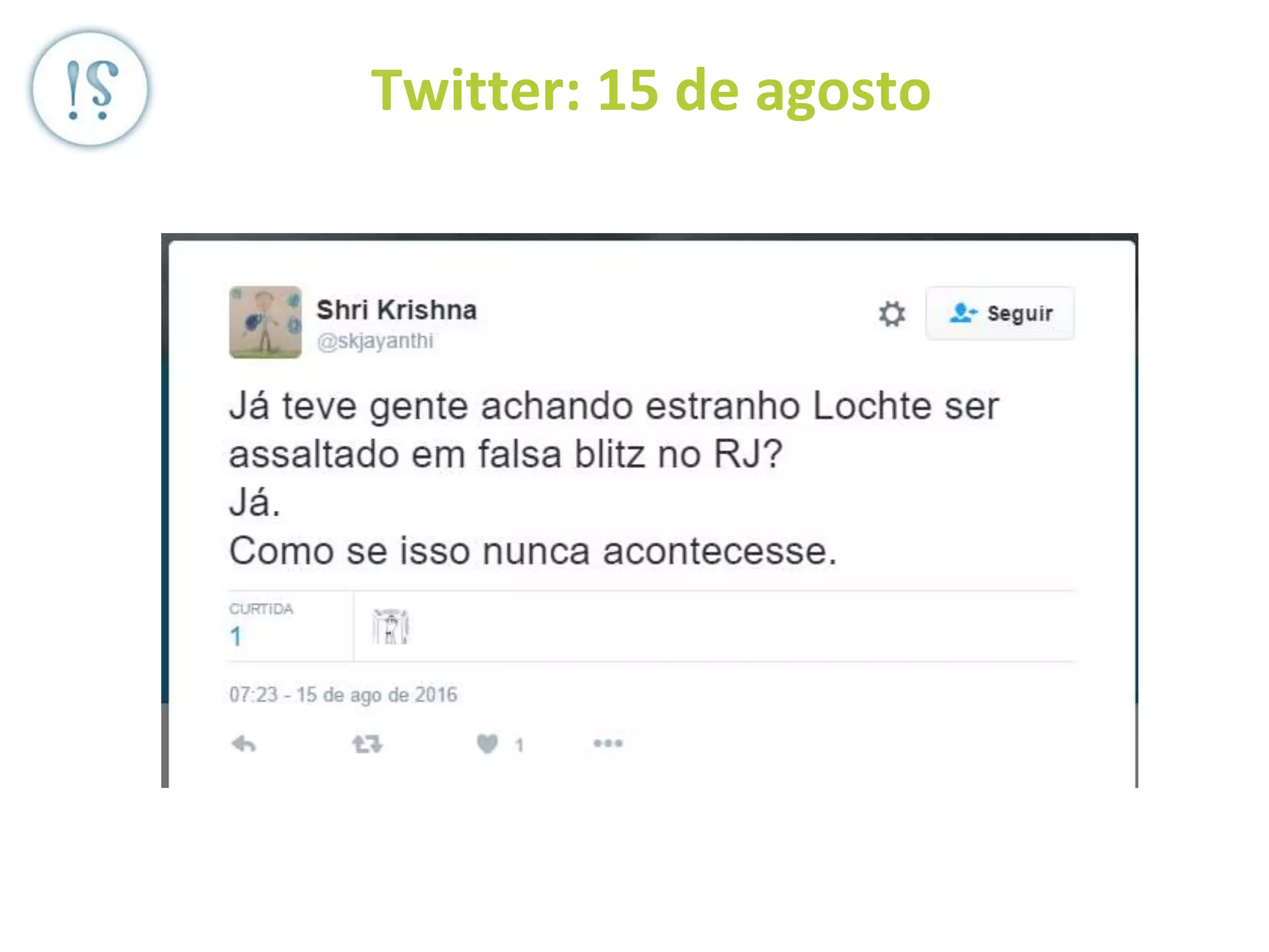 Twitter: 15 de agosto
 