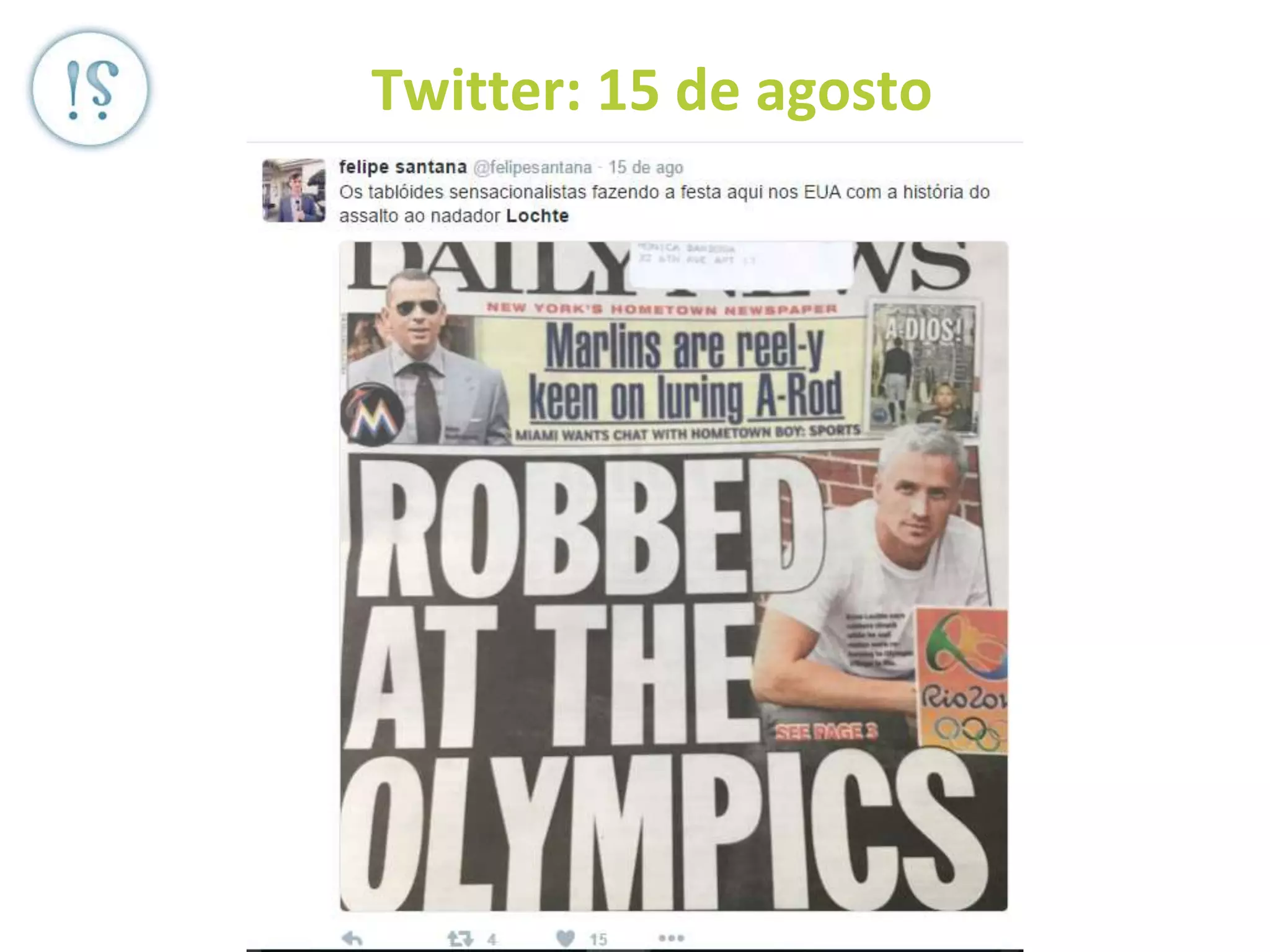 Twitter: 15 de agosto
 