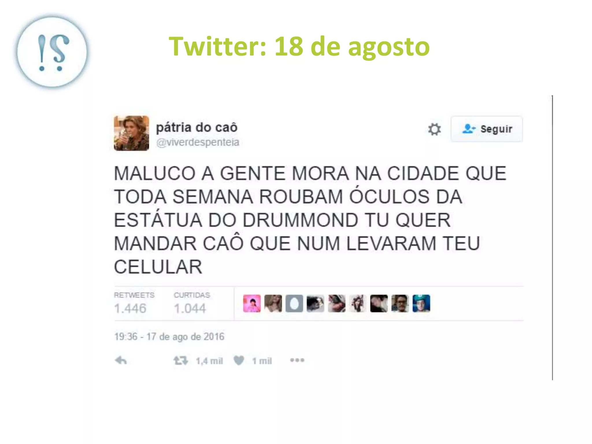 Twitter: 18 de agosto
 