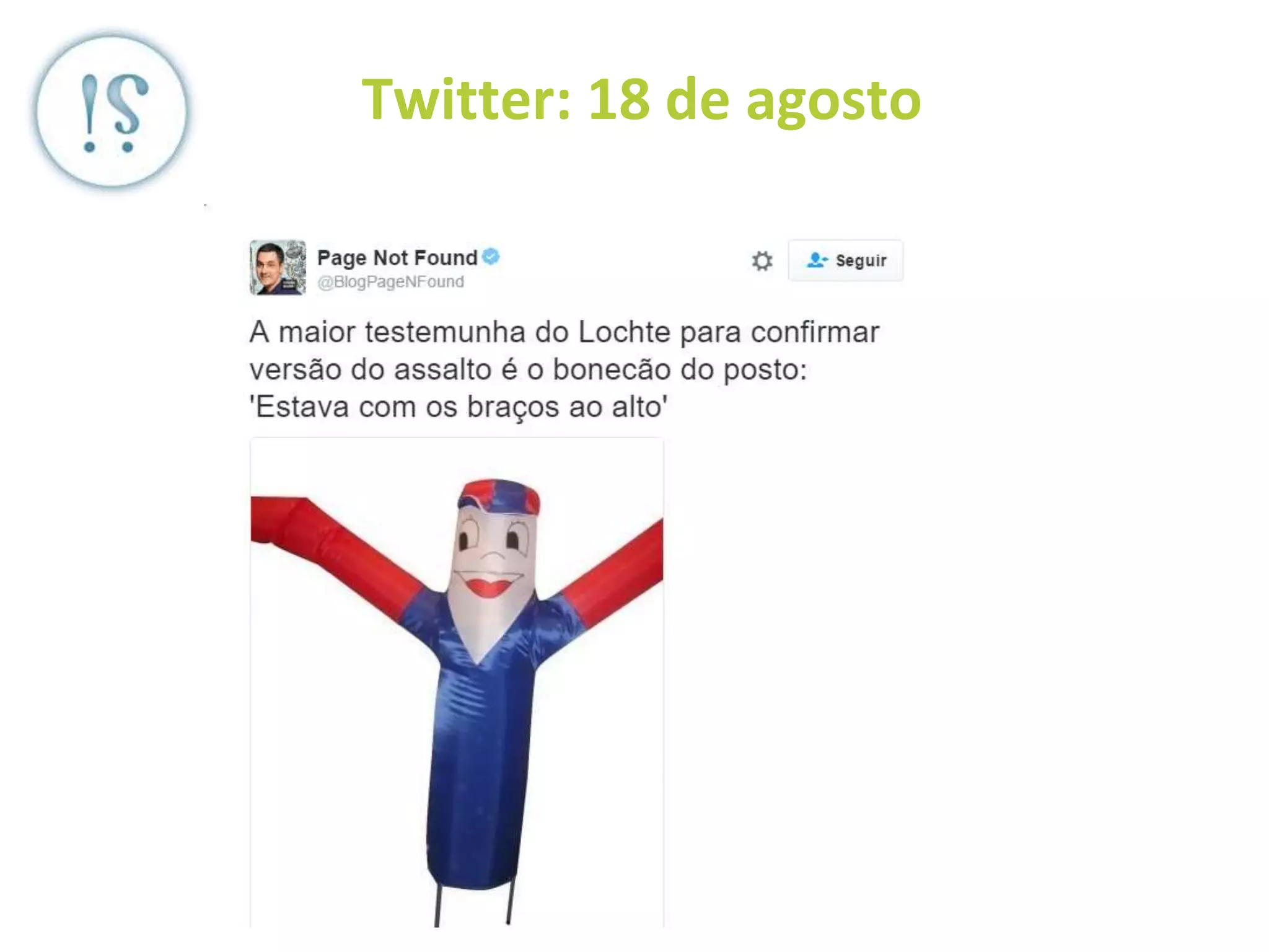 Twitter: 18 de agosto
 