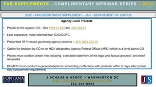 Government Contracting - FAR Supplements -DOJ -Department of Justice