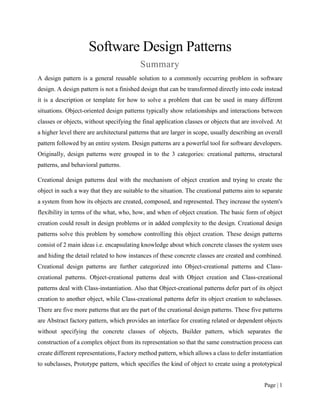 Software Design Patterns - An Overview | PDF