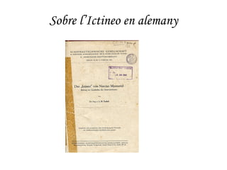 Sobre l’Ictineo en alemany 
