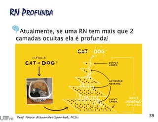 Atualmente, se uma RN tem mais que 2
camadas ocultas ela é profunda!
 