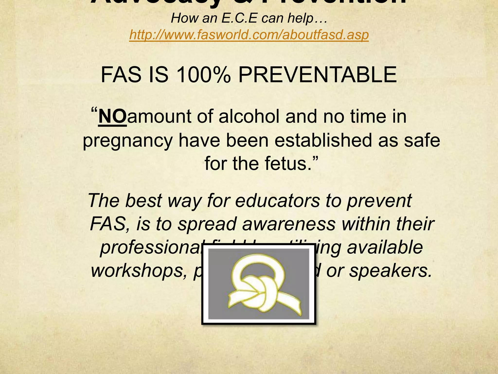 Fetal Alcohol Syndrome WorldToronto Homestead Locationhttp://www.fasworld.com/aboutfasd.aspThe fetal alcohol syndrome resource centre Canada is located in Scarborough Ontario. FAS World is an international support network.FAS World Canada was founded in 1999 by the parents of a young girl with FAS as a means of providing  support for themselves and other parents dealing with the difficulties associated with FAS.Monthly support group meetings are held at the Scarborough location for parents, early childhood educators and professionals in other related fields.   