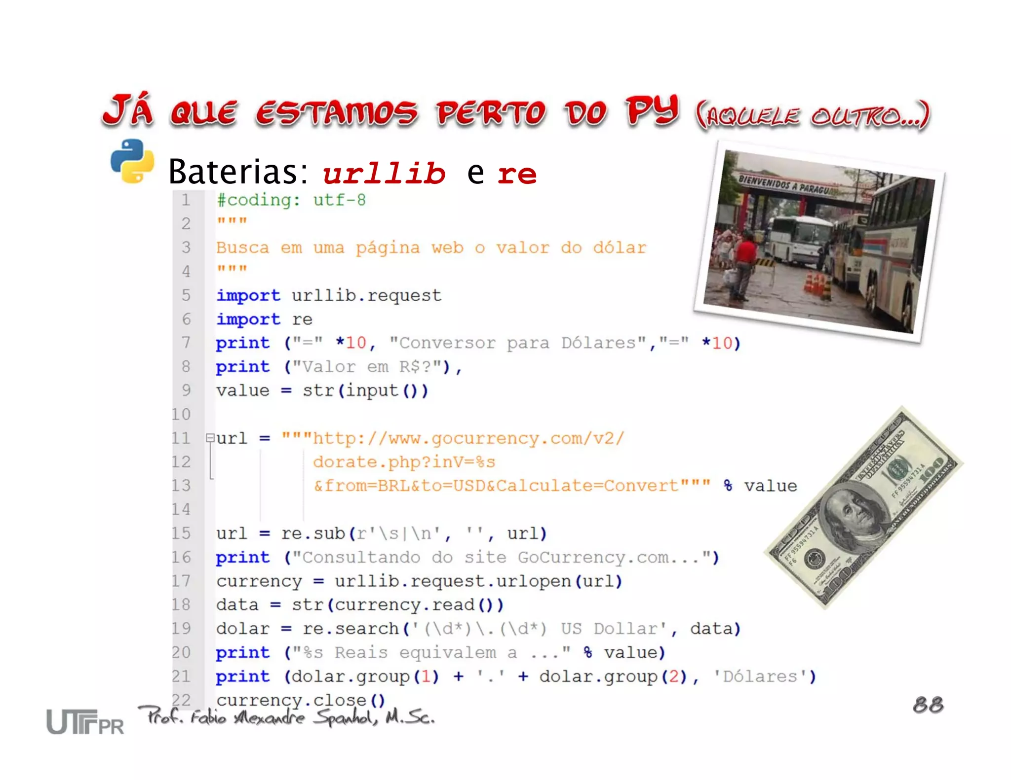 Baterias: urllib e re 