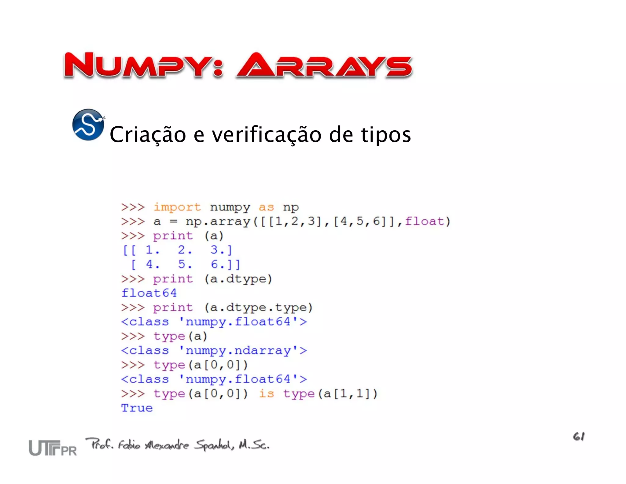 Criação e verificação de tipos
 