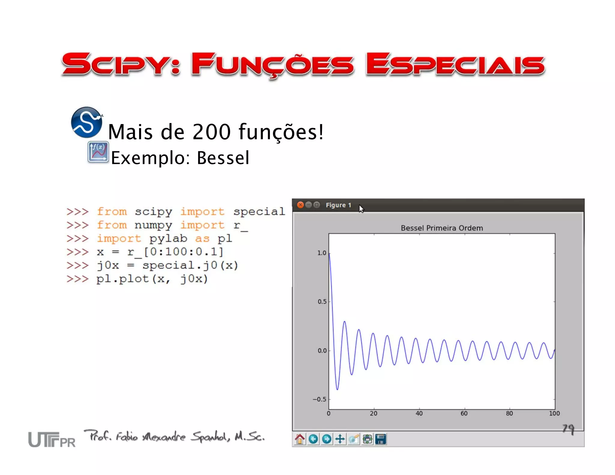 Mais de 200 funções!
Exemplo: Bessel
 