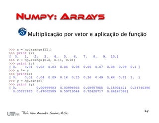 Multiplicação por vetor e aplicação de função
 