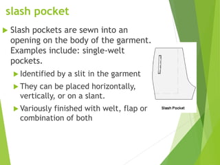 Slash Pocket Example Types of Pockets in Garments construction | PDF